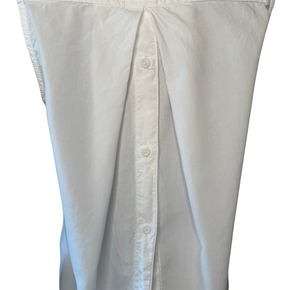 BELLA DAHL Button Front Split Back White Blouse Top Tencel Size XS - Picture 5 of 16